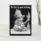 Badger Gitarre spielen mit Ananas Geburtstag Karte (Vorderseite)