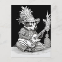 Badger Gitarre spielen mit Ananas Geburtstag