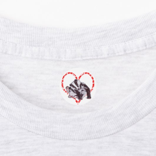 BADGER HEART ETIKETTEN (Befestigt)