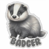 BADGER - KINDERZIMMER STICKER (Vorderseite)