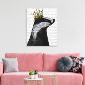 Badger King Leinwanddruck (Insitu (Wohnzimmer))