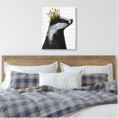 Badger King Leinwanddruck (Insitu (Schlafzimmer))