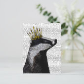 Badger King Postkarte (Stehend Vorderseite)