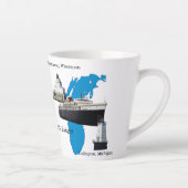 Badger Lake Michigan Latte Tasse (Rechts)