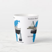 Badger Lake Michigan Latte Tasse (Vorderseite)