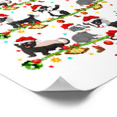 Badger Lights Xmas Santa Badger Christmas Tree Poster (Ecke)