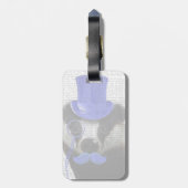 Badger mit Blue Top Hat und Mustache Gepäckanhänger (Rückseite vertikal)