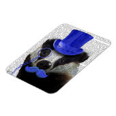 Badger mit Blue Top Hat und Mustache Magnet (Linke Seite)