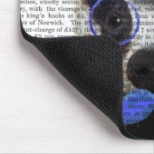 Badger mit Blue Top Hat und Mustache Mousepad (Ecke)