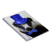 Badger mit Blue Top Hat und Mustache Notizblock (Rechte Seite)