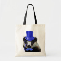 Badger mit Blue Top Hat und Mustache