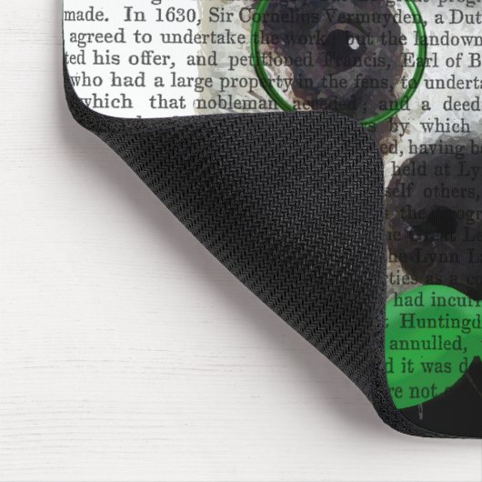 Badger mit Grünem Top-Hut und Mustache Mousepad (Ecke)
