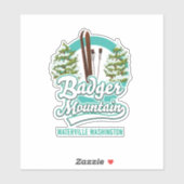 Badger Mountain Waterville Ski Logo Aufkleber (Blatt)