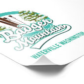 Badger Mountain Waterville Ski Logo Fotodruck (Ecke)