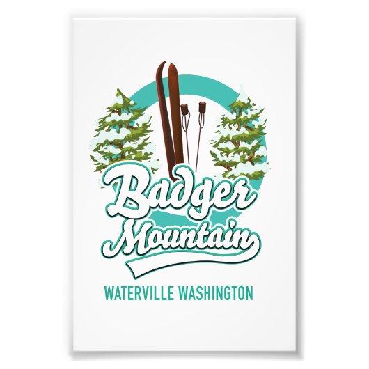 Badger Mountain Waterville Ski Logo Fotodruck (Vorne)