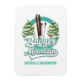 Badger Mountain Waterville Ski Logo Magnet (Vertikal)