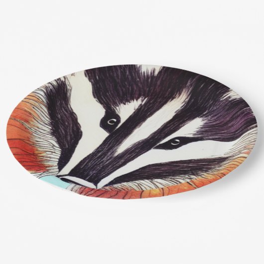 Badger Pappteller (Schrägansicht)