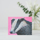 Badger Postkarte (Stehend Vorderseite)