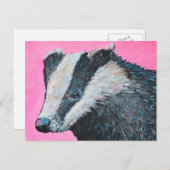 Badger Postkarte (Vorne/Hinten)