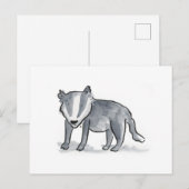 Badger Postkarte (Vorne/Hinten)