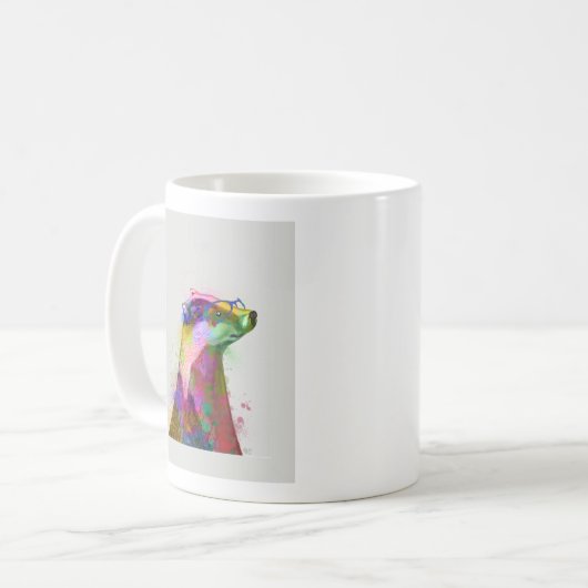 Badger Rainbow Splash 2 Kaffeetasse (Vorderseite Links)