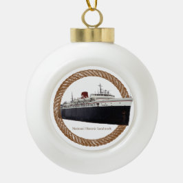 Badger rope National Historic Sehenswürdigkeit Keramik Kugel-Ornament