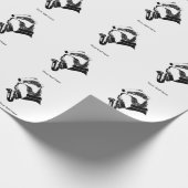 Badger Saxophon Anpassbarer Text Geschenkpapier (Ecke)