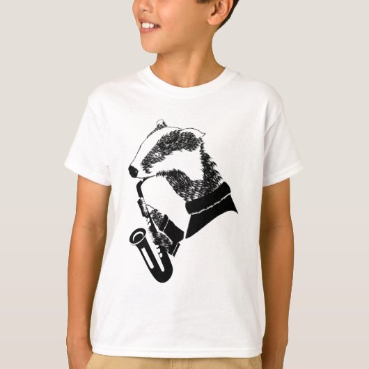 Badger Saxophon T-Shirt (Vorderseite)