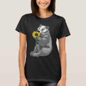 Badger Sonnenblume Blume T-Shirt (Vorderseite)