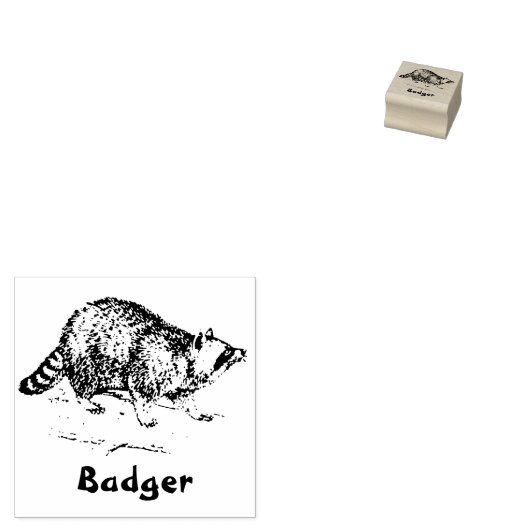 BADGER-TIERE-RUBBER-BRIEFMARKE GUMMISTEMPEL (Stempel)