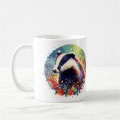 Badger und Wildblume Kaffeetasse (Links)