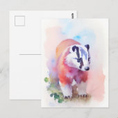 Badger Wasserfarbe Portrait 1 Postkarte (Vorne/Hinten)