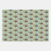Badger Wild Blume Mushrooms Green Geschenkpapier Set (Vorderseite)