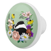 Badger Wild Blume Mushrooms Green Keramikknauf (Rechts)