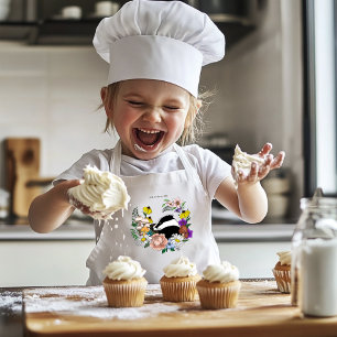 Badger Wild Blume Mushrooms Green Kinderschürze