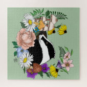 Badger Wild Blume Mushrooms Green Puzzle (Horizontal)