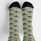 Badger Wild Blume Mushrooms Green Socken (Oben)