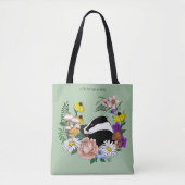 Badger Wild Blume Mushrooms Green Tasche (Vorderseite)
