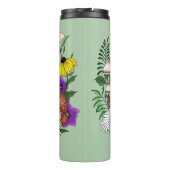 Badger Wild Blume Mushrooms Green Thermosbecher (Rückseite)