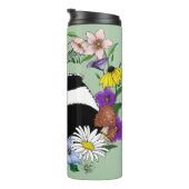 Badger Wild Blume Mushrooms Green Thermosbecher (Nach rechts gedreht)