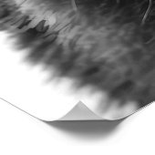 Badger Woodland Modernes Portrait Schwarz-weiß Poster (Ecke)