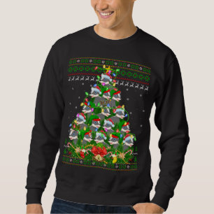 Badger Xmas Leuchtturm Santa Badger Ugly Christ Sweatshirt