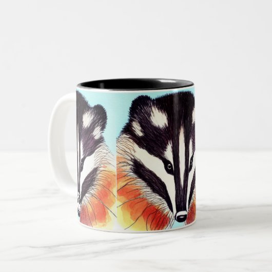 Badger Zweifarbige Tasse (Vorderseite Links)
