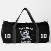 Badgers "Customizable Baseball" Duffle Bag (Vorderseite)