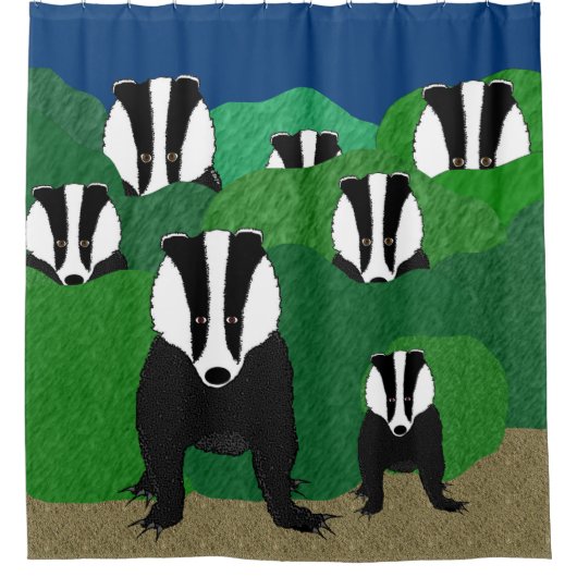 Badgers Duschvorhang (Vorderseite)