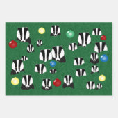 Badgers Holiday Wrapping Paper Sheets Geschenkpapier Set (Vorderseite 2)