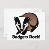 Badgers Rock! Postkarte (Vorne/Hinten)