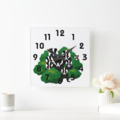 Badgers Wall Clock Quadratische Wanduhr (Zuhause)
