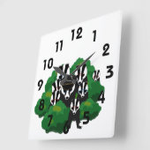 Badgers Wall Clock Quadratische Wanduhr (Winkel)