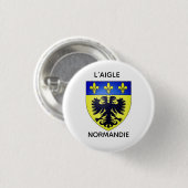 Badges, Ecussons & Pin's - Blason de L'Aigle Button (Vorne & Hinten)